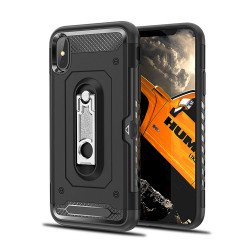 iPhone X (Ten) Rugged Kickstand Armor Case with Card Slot (Black) iPhone X (Ten) Rugged Kickstand Armor Case with Card Slot (Black)